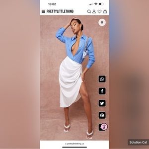 Pretty little thing white skirt